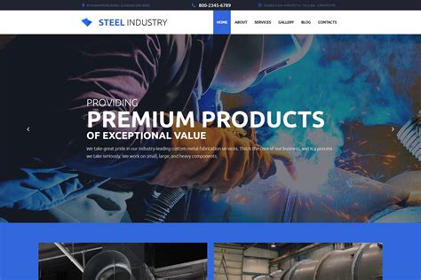 metal fabrication website template|Web page template for metal fabrication companies .